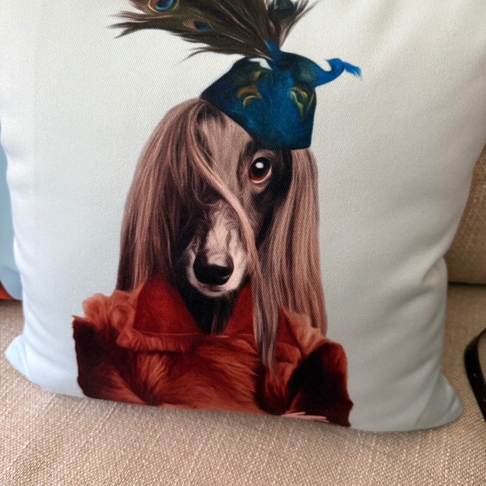 Pair of Fun Dog Themed Pillows - Picture 2 of 2